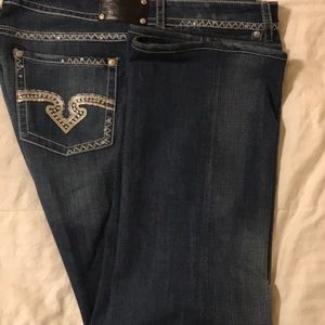 Seven7 Plus Size Flare Leg Jeans